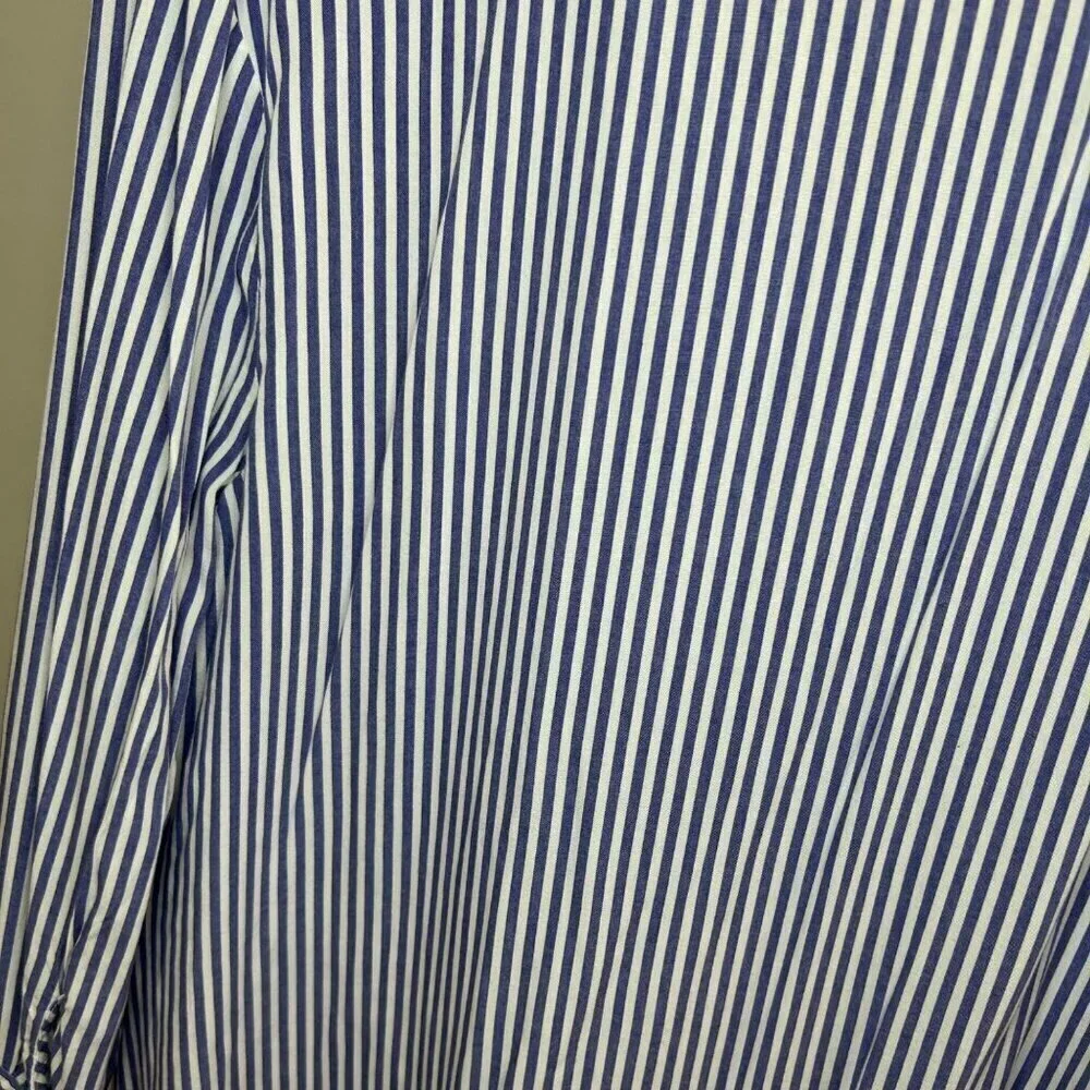 MSK Size XL Striped Blue and White Dress Coverup Beach Resortwear Holiday - Picture 8 of 13